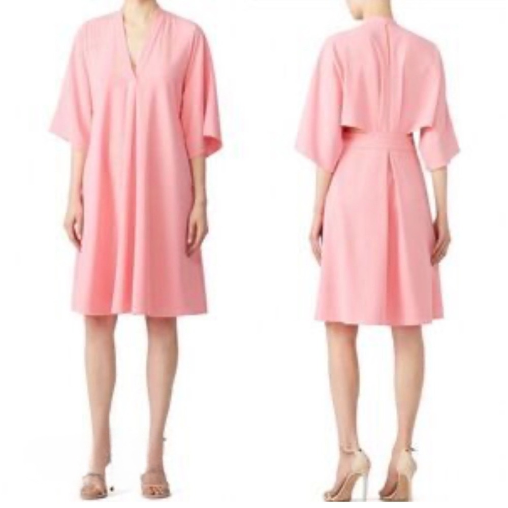 Tome NYC Picasso Solid Pink Kimono Sleeve Cut Out V-Neck Shift Dress Size 8